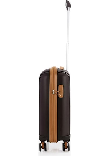 Mçs Bavul Büyük Ve Kabin 2li Set Silikon Valiz V305 Kahve/şamp Kahverengi