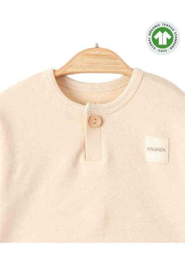 Zekids Bebek Organik Eşofman Takım-15483 Bej