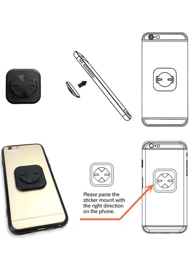 Konesam Bisiklet Telefon Tutucu, Plastik Siyah, Kol Önü Montajlı, 15g, Pratik Sürüş İçin Tek Kullandım Yapıştırıcı