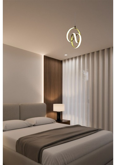 Ey Shop Gold Venüs Model 3 Renk Led Kumandalı Avize Gold