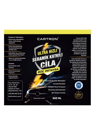 Cartron Ultra Hızlı Cila 500ml
