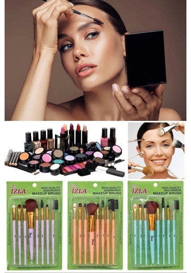 İzla Profesyonel Makyaj Fırçası Seti 8'li