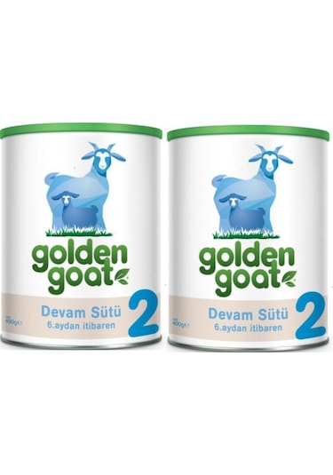 Golden Goat 2 Keçi Sütlü Devam Sütü 6+ Ay 2 x 400 G
