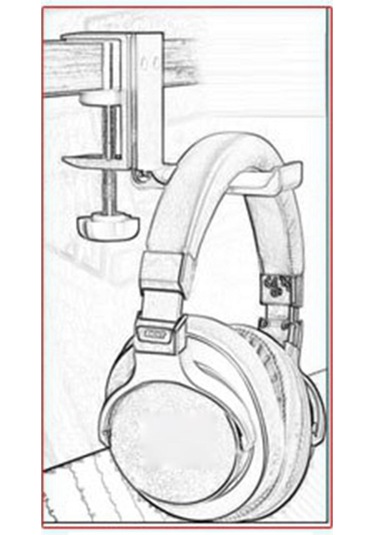 Suntek Metal Alaşım Oyun Kulaklığı Kulaklık Kanca Siyah-bir