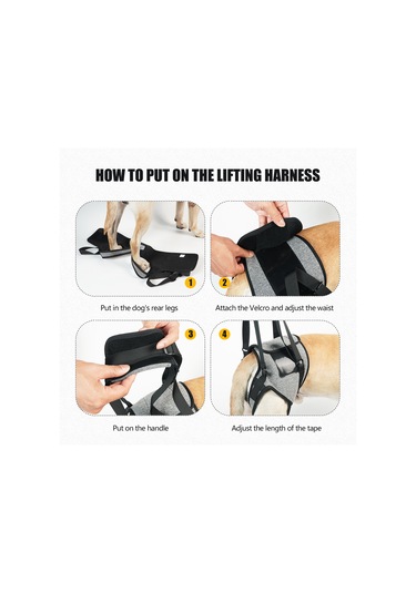 Wezone Yaşlı Ve Engelli Köpekler İçin Destekli Yürüyüş Askısı - Rahat Ve Ayarlanabilir Xl Boy Gri Tasarım Gri