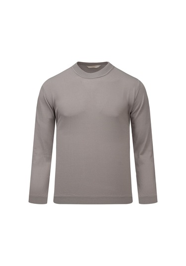 Hatemoğlu Gri Regular Fit Yarım Balıkçı Yaka Rayon Kazak 2977635 Gri