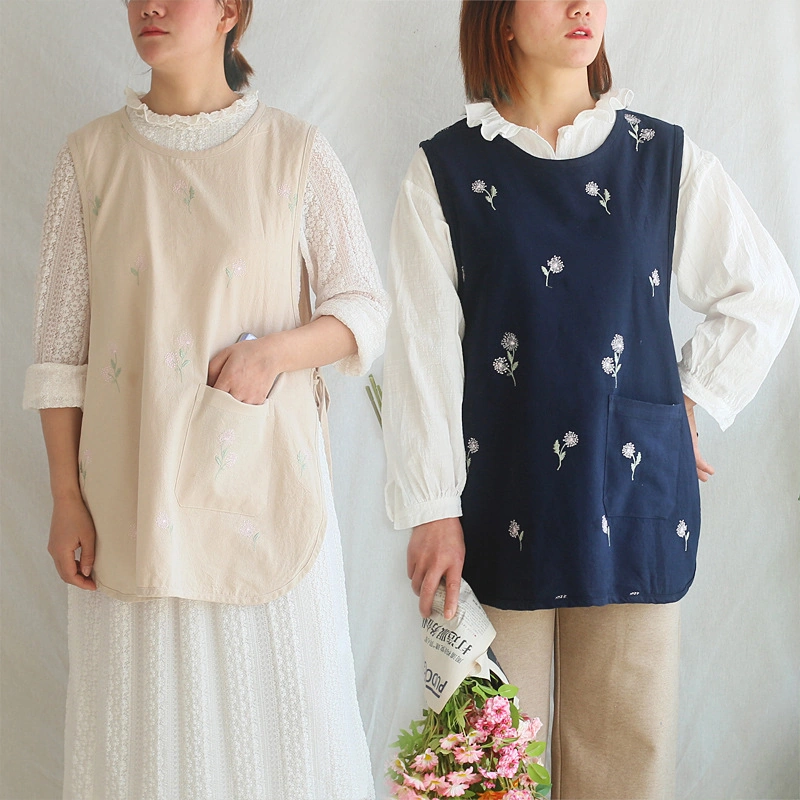 Skycity Kumaş Çiftlik Aile Fantezi Desenli Evde Mutfak Çalışmaları İçin Kısa Tip Tulum Apron Kahverengi, M Beden 150-180 Cm Diğer