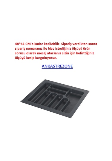 Plastik Kaşıklık 60 Cm - Antrasit Endüstriyel + Poşet