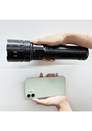 Brightnova 1 Adet Base Model Acil Durum Aydınlatma El Feneri Kırmızı Ve Mavi Yanıp Sönen Ultra Parlak Kamp Balıkçılık Bisiklet İçin Altın