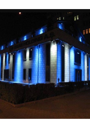 Şanled 9w - 30cm Led Wallwasher - Duvar Boyama Mavi