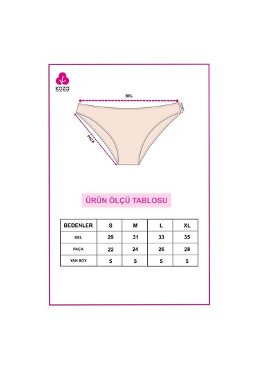 Kadın 7'li Likralı Külot Ko1007ktl Ten