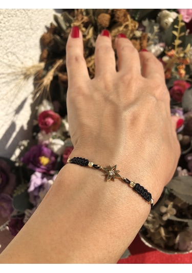 Altın Bileklik Kuzey Yıldızı Moda Bileklik Sarı Altın