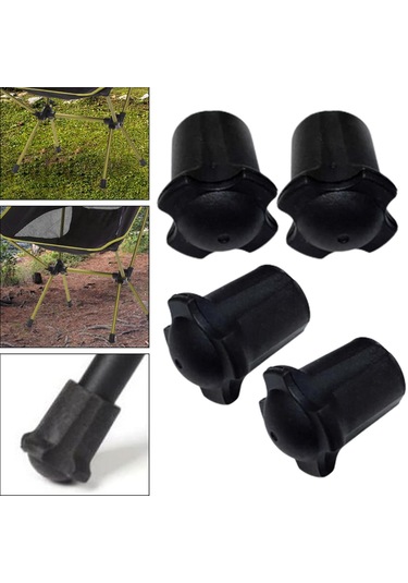 Homyl 4 Adet Sandalye Bacak Ucu Kapakları Kauçuk İç-çap-13mm Siyah