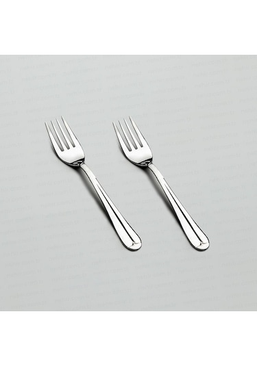 Nehir Saray Sade 12 Adet Tatlı Çatal Takımı Gri