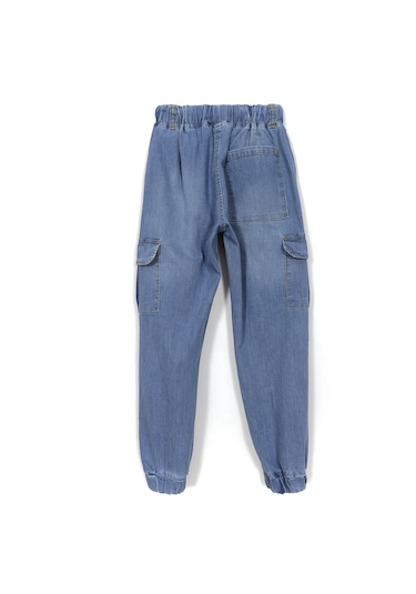 Bağcıklı Kargo Cep Erkek Çocuk Jogger Pantolon Mavi 001-0002064 Mavi