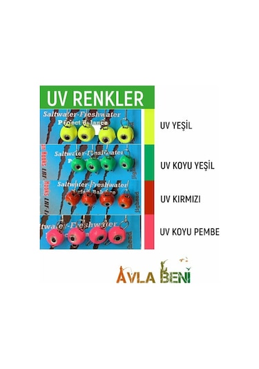 Safir Balık Göz Uv Ve Glow Jig Head