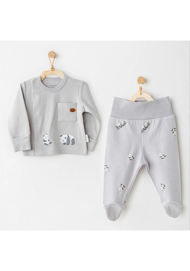 Keep Smiling 2'li Zıbın Takım Grey Çok Renkli