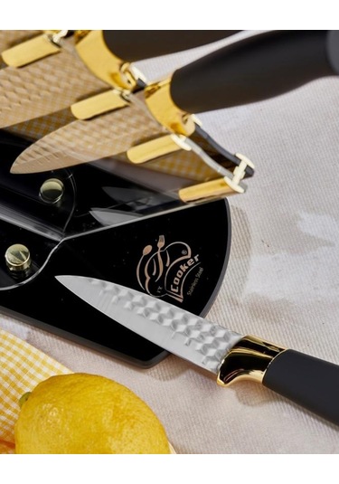 Cooker Ckr2819 6prç Lüx Bıçak Seti Gold Altın