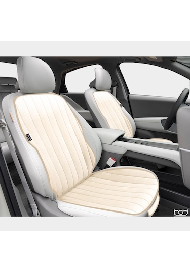 Bod Vodina Serisi Tay Tüyü Cepli Oto Koltuk Minder Seti Koltuk Koruma Kılıfı Ön Arka Set Bej