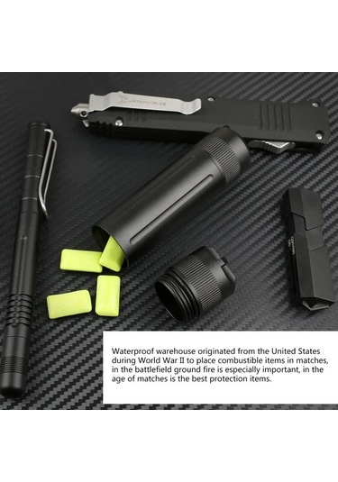 Neevoyu Küçük Hava Geçirmez Alüminyum Saklama Kapsülü - Vitamin, Hap Ve Balık Yağı İçin Mükemmel Çözüm Siyah