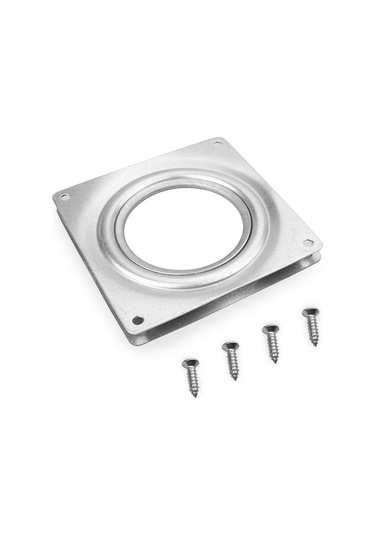 10 Cm Kare Lazy Susan Vidalı Döner Rulman Plakası, 2 Adet Çelik