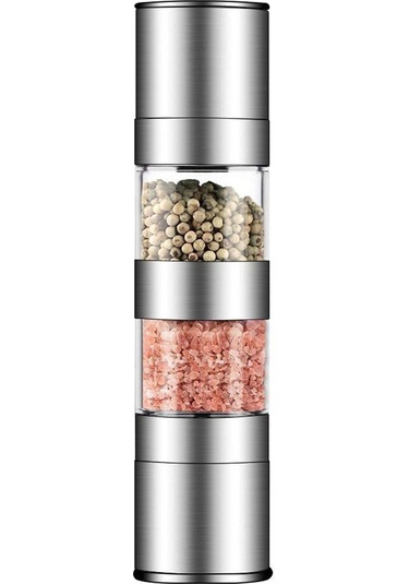 2'si 1 Arada Tuz Ve Karabiber Öğütücü Seti, Ayarlanabilir Seramik Rotorlu Paslanmaz Çelik Öğütücü, Tuz Değirmeni Ve Cezve 46566102