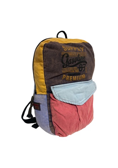 Kaliteli Vintage Tek Gözlü Disayn Sırt Gezi Çantası Kc Harley Bag 5097 Mavi