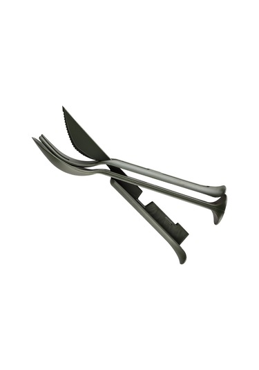 Evolite Combo 3 İn 1 Çatal Kaşık Set Haki