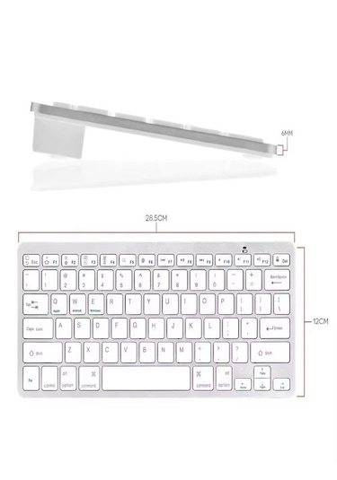 Mini Apple Uyumlu iOS Android Windows 2.4g+bt5.2+bt3.0 Bluetooth Klavye