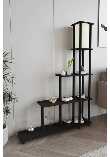 Ravilo Escaleras Dekoratif Raflı Lambader Siyah Siyah