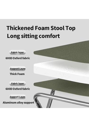 Novahub Naturehike Katlanır Tabure Açık Kamp Alüminyum Sandalye Siyah-gri, Taşınabilir Mavi