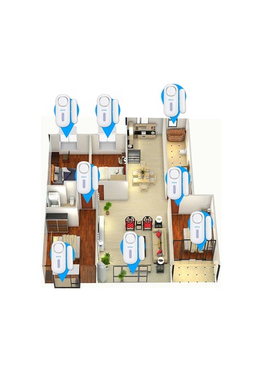 Suofeng Keruı Kr-d2+rc531 433mhz Kablosuz Pencere/kapı Alarm Sistemi, 120db Ses, Kumanda, Ev Ofis Dükkan Güvenliği, Abs Malzeme, 3v Besleme