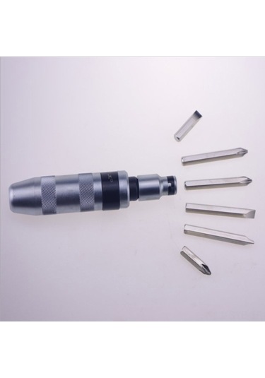 Symbee 7 Parça Çelik Saplı Darbe Tornavida Seti, Otomobil-motosiklet Tamiri İçin Krom Vanadyum Çelik Uçlar, Plastik Taşıma Kutusu Diğer