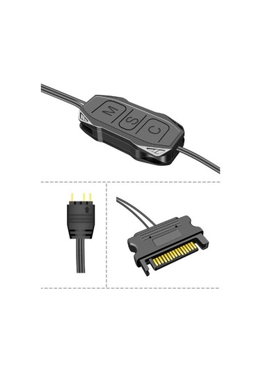 Coolmoon 5v 3pin Rgb Argbden Denetleyici Güç Adaptörüne Bilgisaya