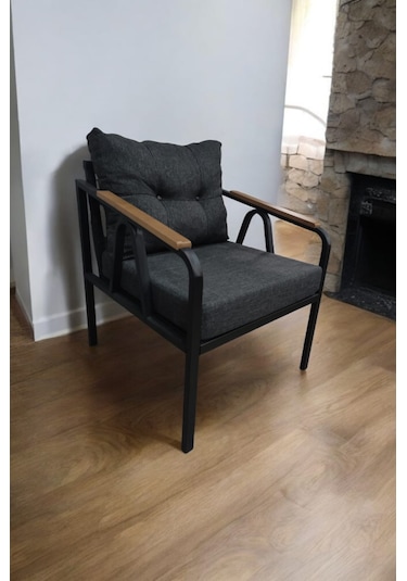 Pimango Pi Angel Demonte Metal Tekli Bahçe Mobilyası Antrasit 60 x 60 CM Antrasit