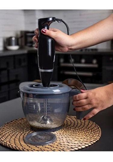 Technow Vip Ahmet Vp-023 2200ml Kumsal Kapaklı Çırpma Mikser Kabı Füme