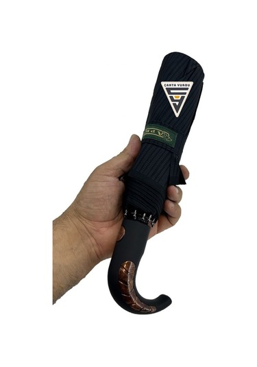 April A-226g A5 Baston Sap 10 Telli Tam Otomatik Şemsiye Siyah