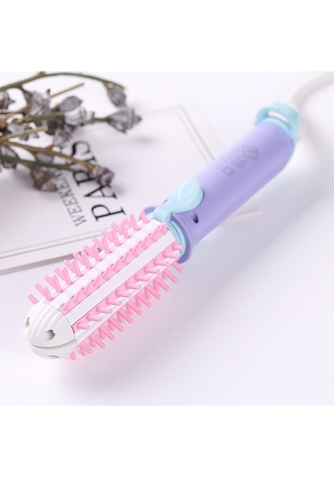 Sones Gelinsi Gls-003 20w 2'si 1 Arada Seramik Sırlı Mini Bukle Tarak, Ab Fişi Mor