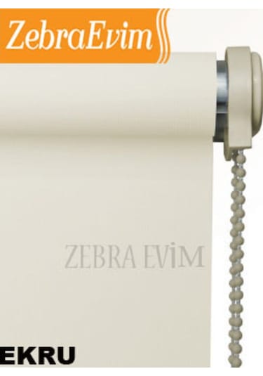 Zebraevim İthal Kalın Kumaşlı Ekru-Beyaz-Krem Stor Perde