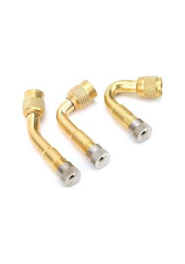 Lemestar Lastik Valfi Uzatıcı Seti 3'lü - 45 90 135 Açıları, Bakır Malzeme, Hava Tıkanıklığı Önleyici, Motosiklet Bisiklet Uyumlu