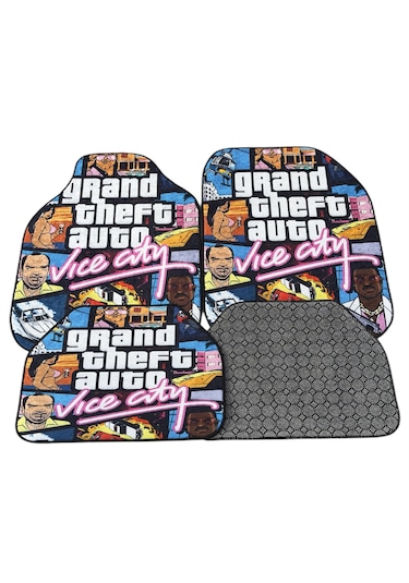 Oto Halı Paspas Kadife Yüzey Gta Baskılı Oto Paspas Seti