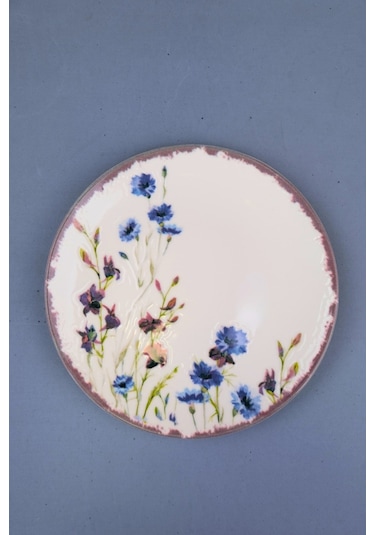 Tabak Evi Porselen Morden Kahvaltı Ve İkram Takımı 6 Kişilik 14 Parça Çok Renkli