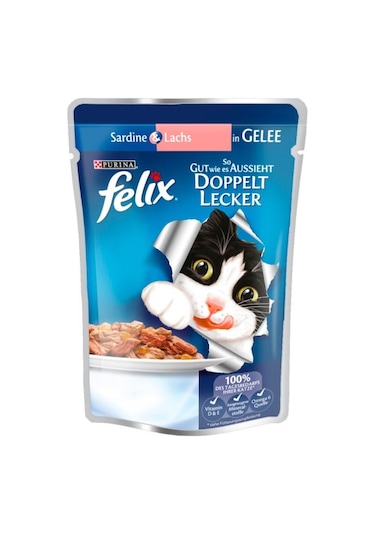 Purina Felix Sardalya ve Somonlu Yetişkin Kedi Yaş Maması 100 G