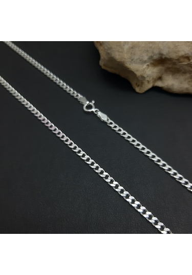Bir Gümüş Aşkı Gurmet Model 3 MM Zincir Kolye