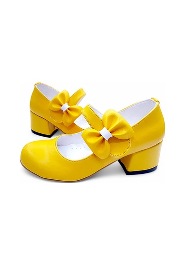 Beebron Ortopedik Topuklu Abiye Kız Çocuk Ayakkabı Soft Series Abiayk2401 Sarı Sarı