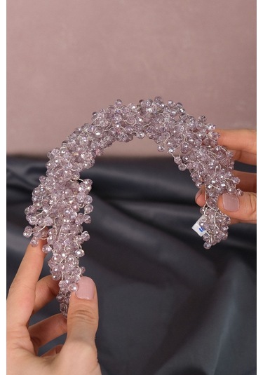 FdayAksesuar Gelinlere Özel Pollux Kristal Boncuklu Gelin Tacı Saç Aksesuarı FRDY31645