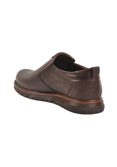 Kahve Hakiki Deri Erkek Casual Ayakkabı 014 M Kahverengi