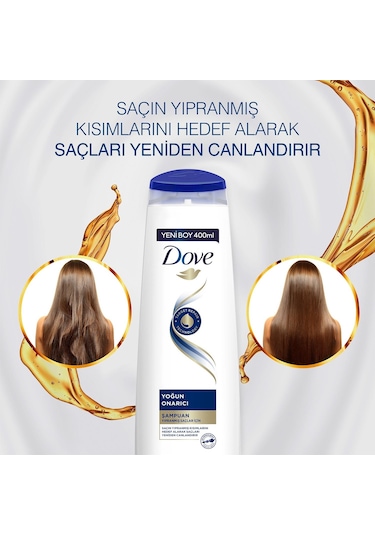 Dove Yoğun Onarıcı Şampuan Yıpranmış Saçlar İçin 400 ML