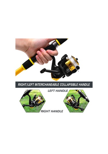 Proberos Hwcset109 Yeni Başlayanlar İçin Yemli 1.5m Olta Ve Makara Kombo Seti - Mavi