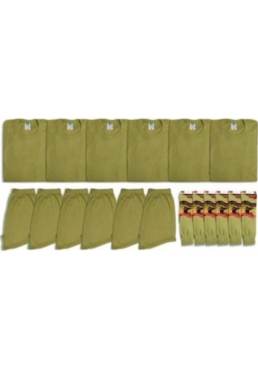 Bonbonetti Fanila  Iç Çamaşır Ve Çorap Seti 6Lı Haki Xl Haki